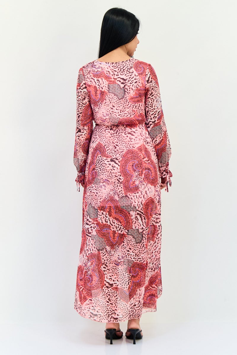 KENDALL + KYLIE فستان ماكسي مزخرف بالأزهار للنساء، متعدد الألوان - Image 4